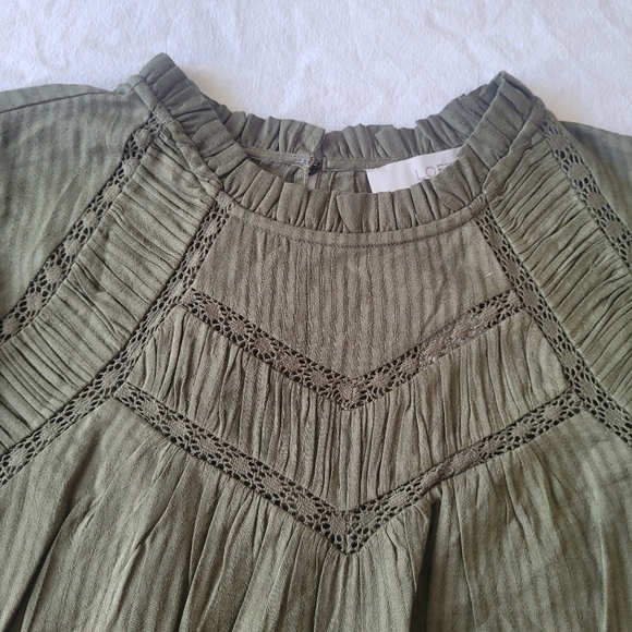 Loft Renaissance Victorian Steampunk Gothic Top Size Medium Mossy Green NWT - Picture 2 of 8